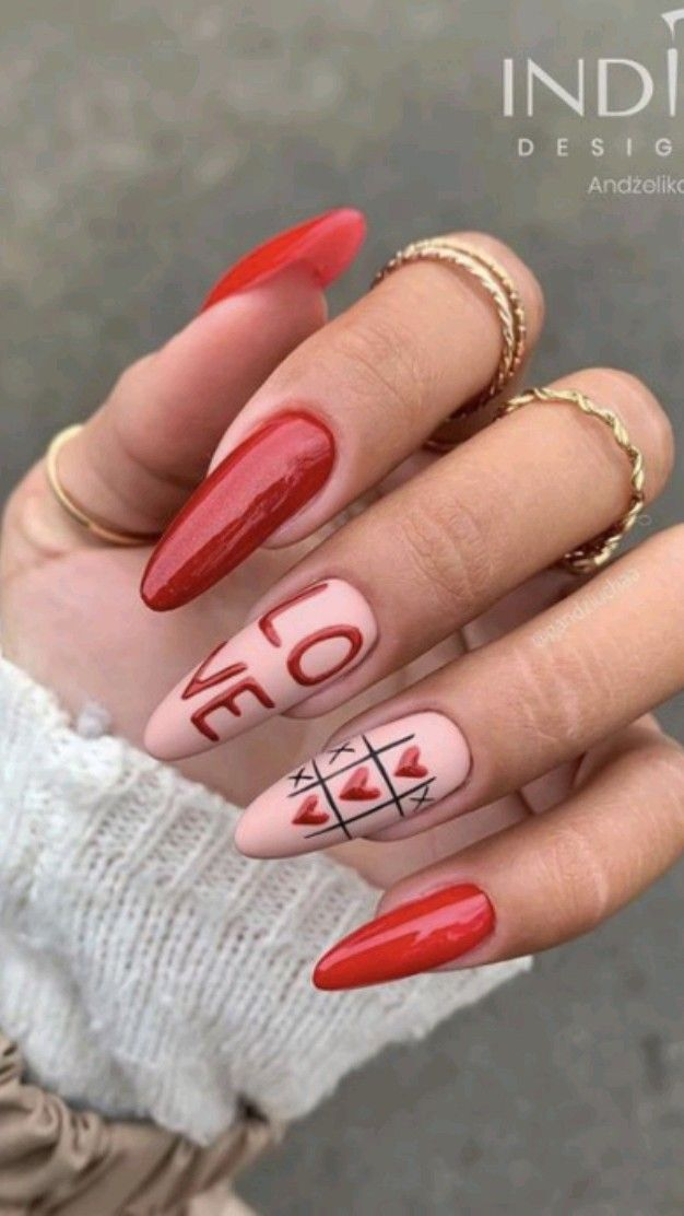 Romantic valentine nail designs — design 43