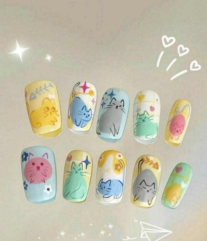 Fun and sophistication on every finger tip with character-shaped nails
