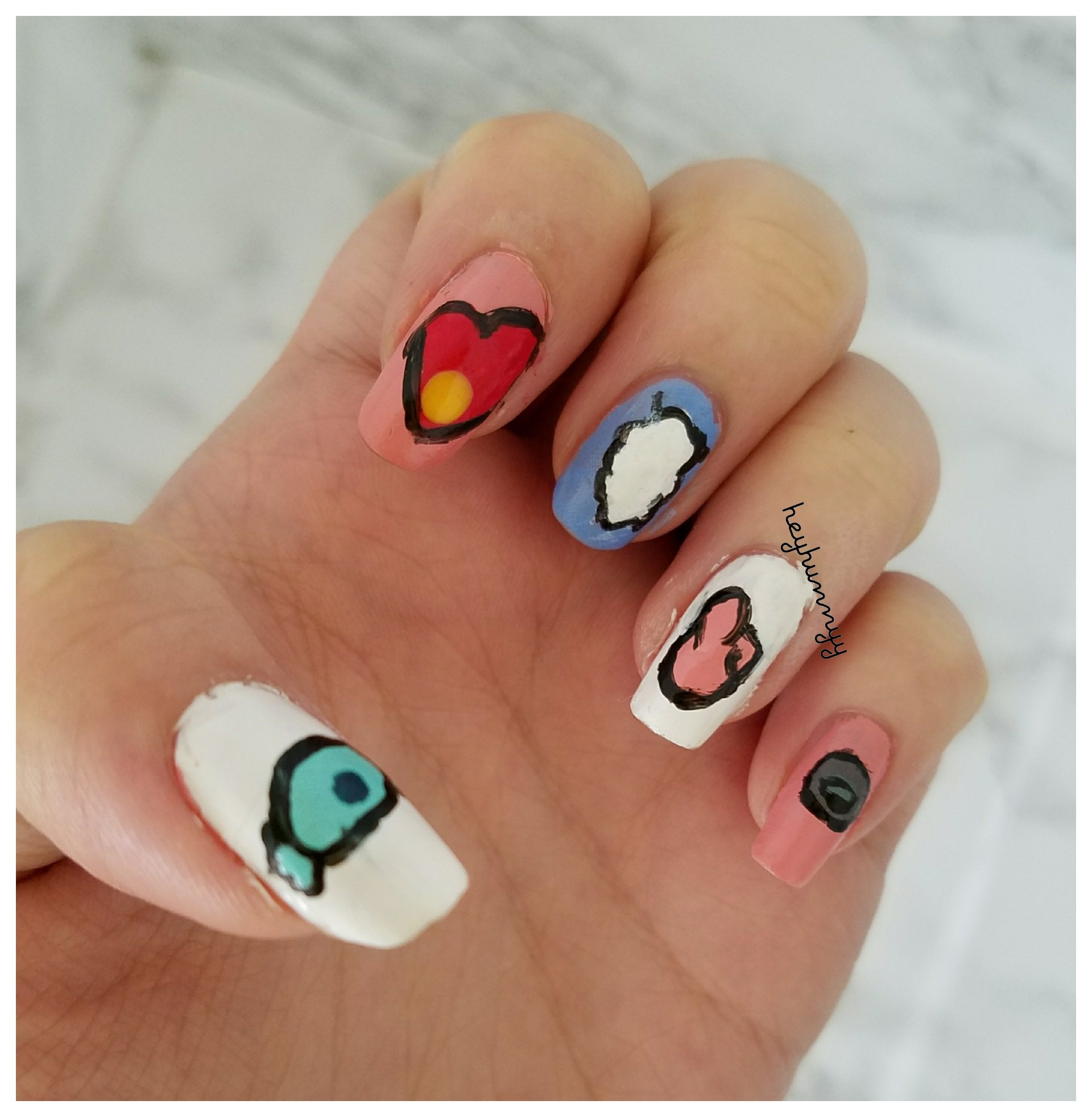 Bts-inspired nail designs for army — design 56
