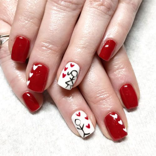 Enjoy Valentine's Day with the gorgeous beauty of attractive Valentine nail designs