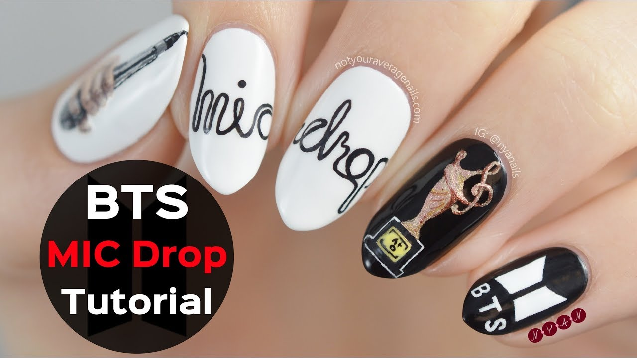 Bts-inspired nail designs for army — design 24