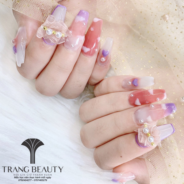 Bts-inspired nail designs for army — design 26