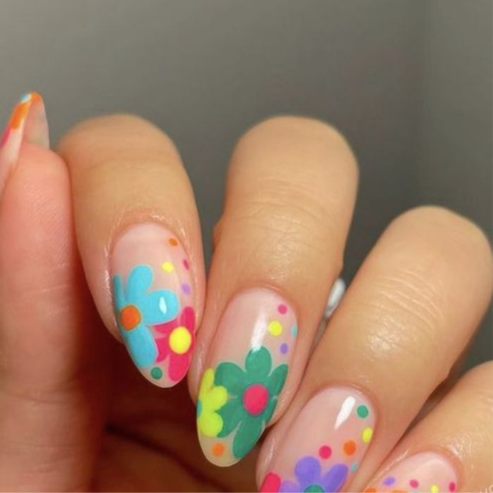Colorful rainbow nail designs — design 26