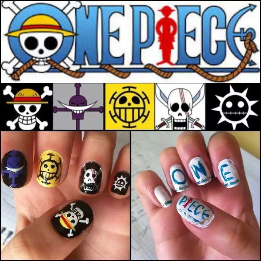 One piece anime nail designs — design 34