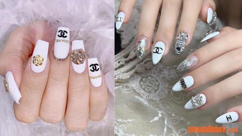 Elegant chanel-inspired nail designs — design 68
