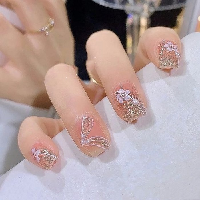 Soft pink jelly nail designs — design 79