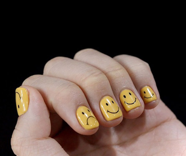Bring laughter and freshness to your nails with adorable, unique smiley nail designs