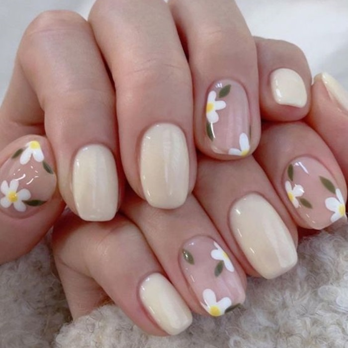 Các mẫu nail vẽ hoa đẹp và đơn giản
