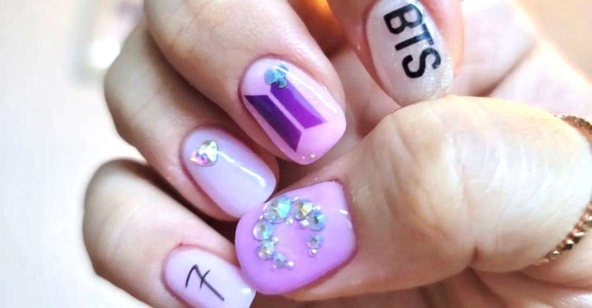 Bts-inspired nail designs for army — design 42