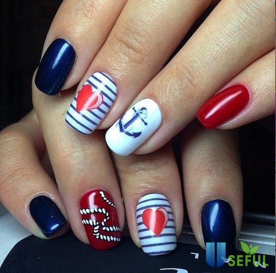 Milky tea-colored nail designs — design 19