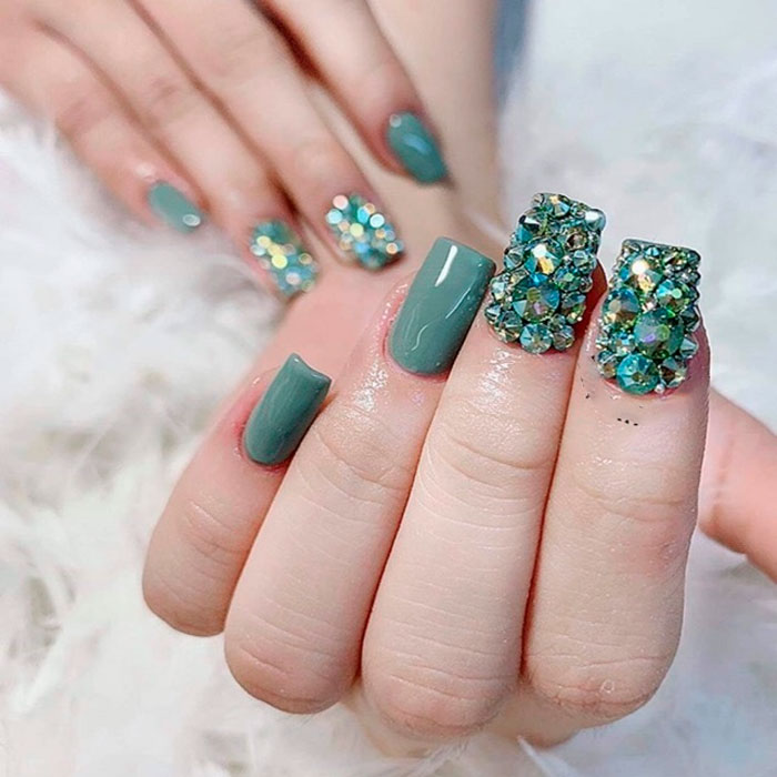 Teal nail designs — design 55