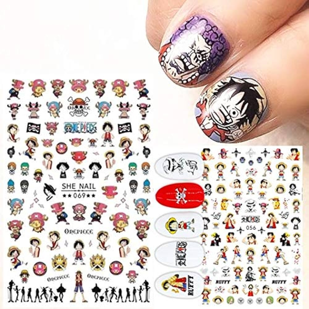 One piece anime nail designs — design 40