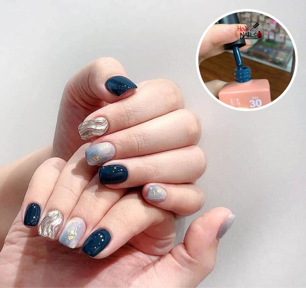 Teal nail designs — design 30