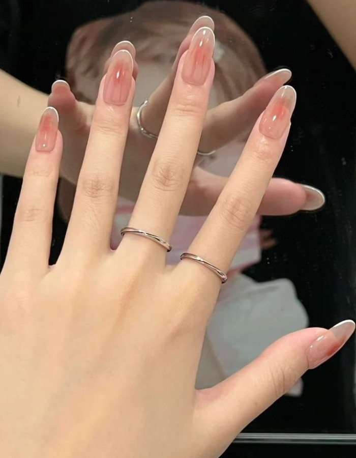 Light earthy orange jelly nail polish