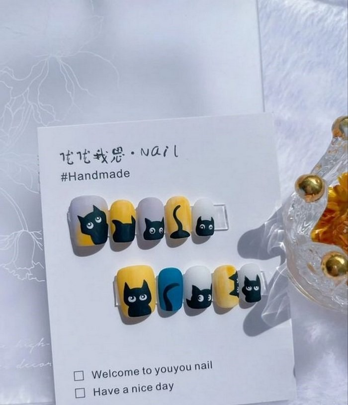 Outstanding nail design, brightening up hands