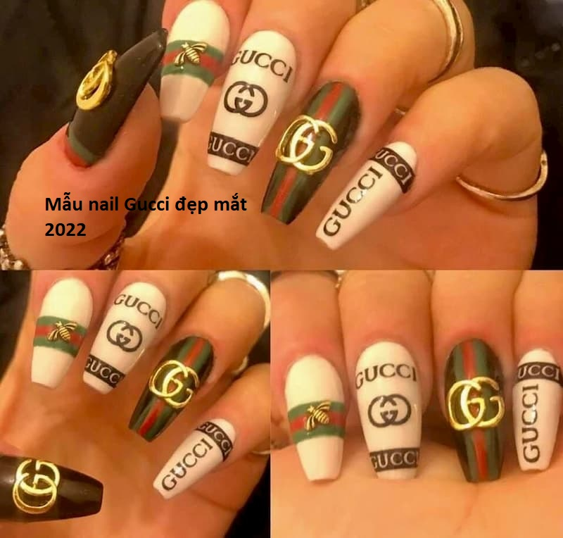 Luxury gucci-inspired nail designs — design 11