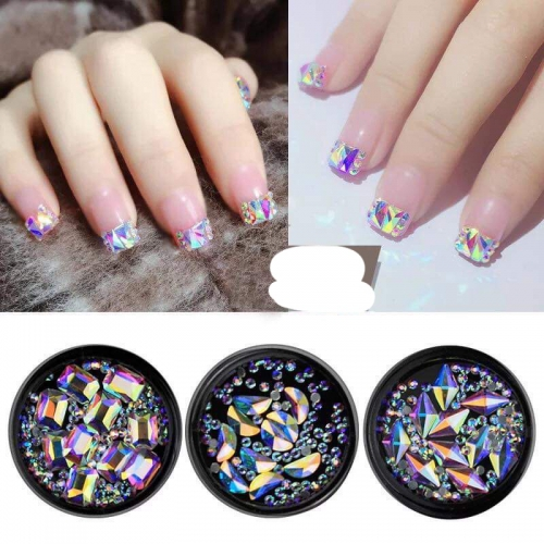 Sparkling rhinestone nail designs with elegant styling — design 13