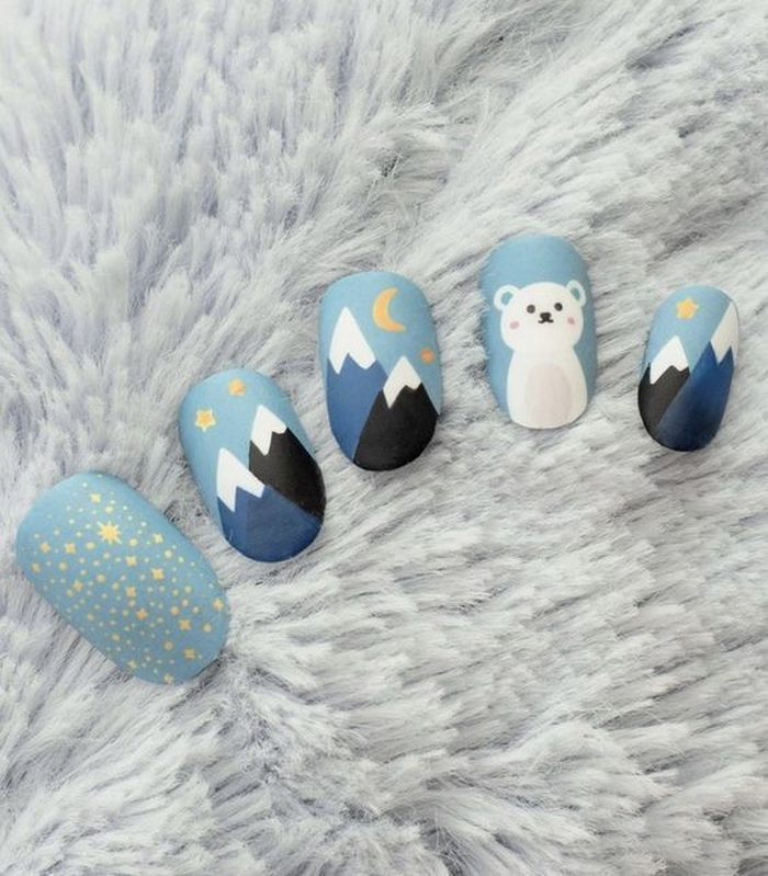Cartoon nail art, highlighting the cute and funny look