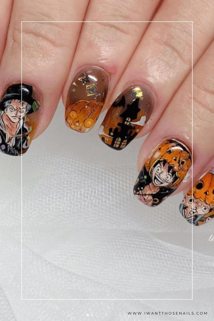 One piece anime nail designs — design 33