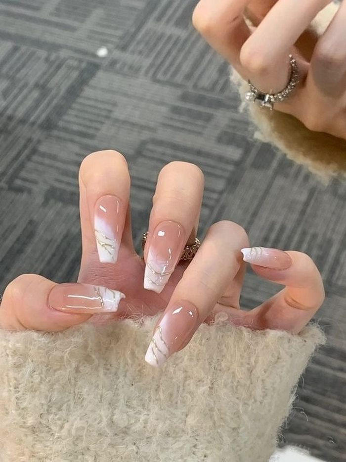 Soft pink jelly nail designs — design 58