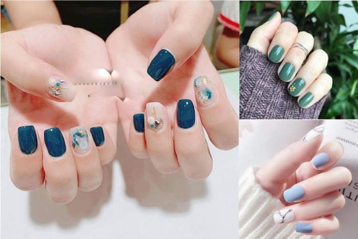 Teal nail designs — design 37