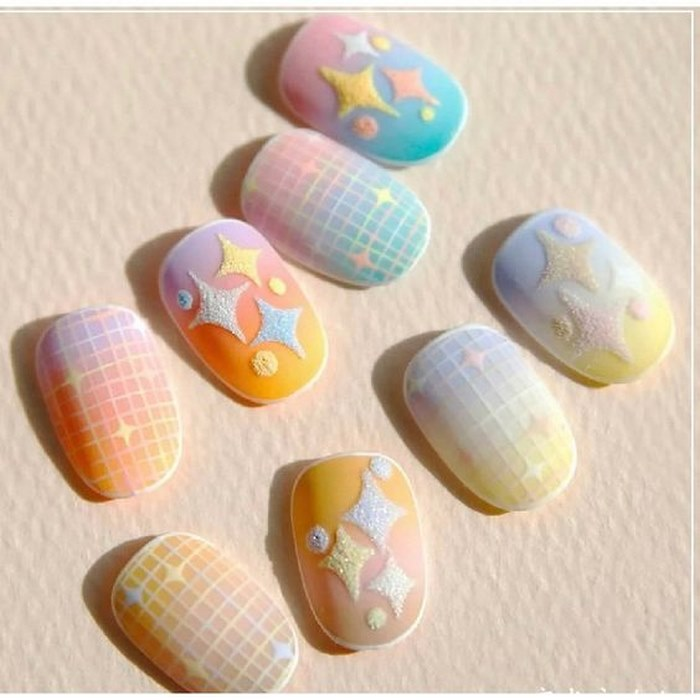 Cartoon nail art, delicate and creative