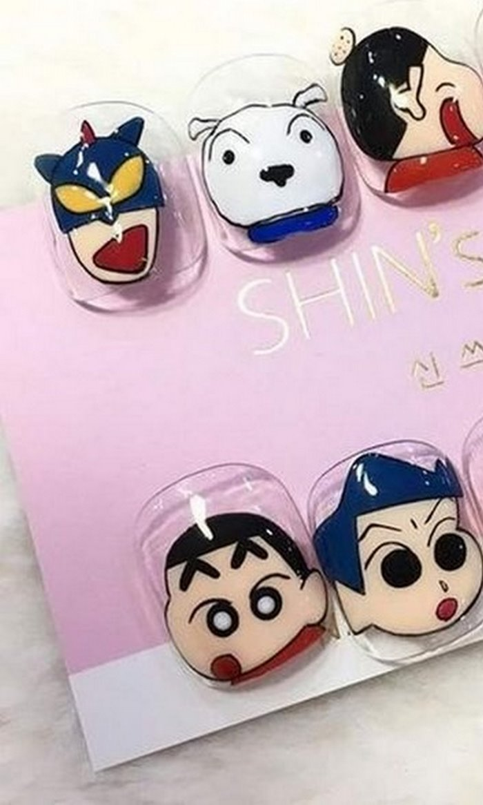 The Shin drawing pattern highlights its cuteness and uniqueness.