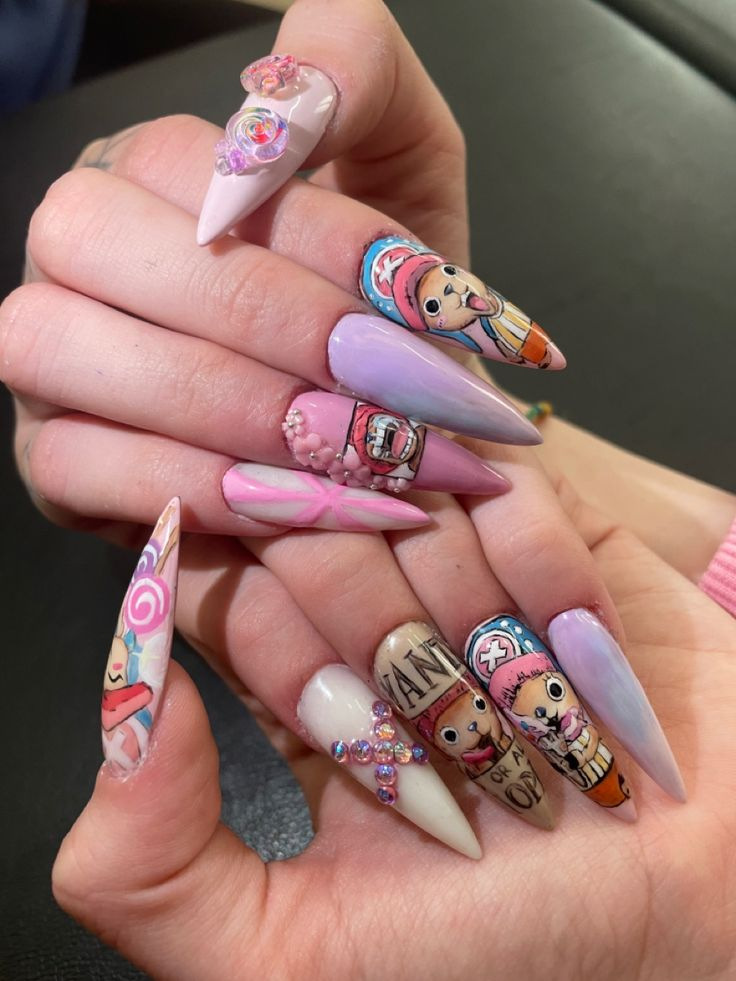 One piece anime nail designs — design 19
