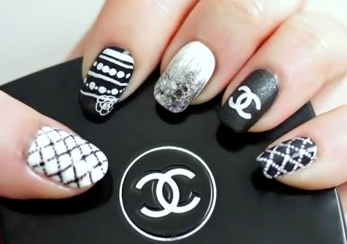 Elegant chanel-inspired nail designs — design 11
