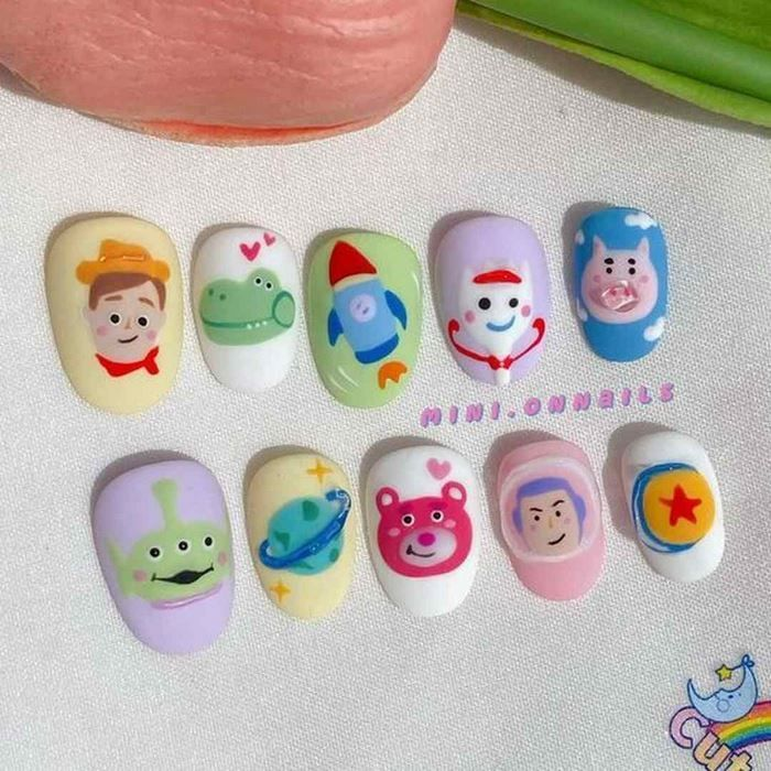 Painted nail designs are a highlight for fashion style