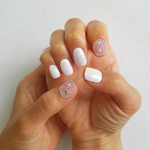 Sparkling rhinestone nail designs — design 4