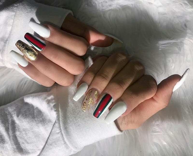 Luxury gucci-inspired nail designs — design 62