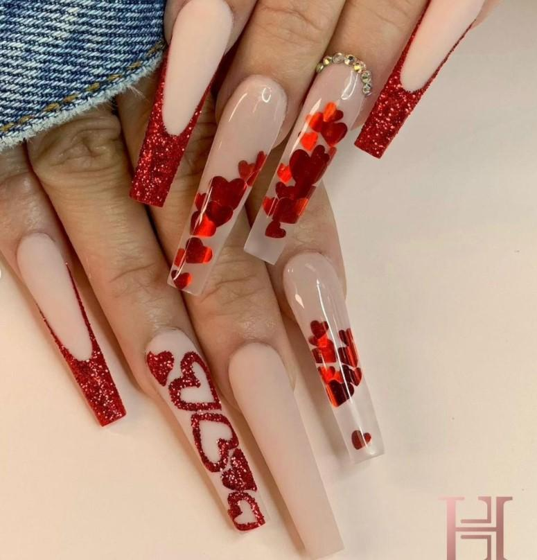 Romantic valentine nail designs — design 25