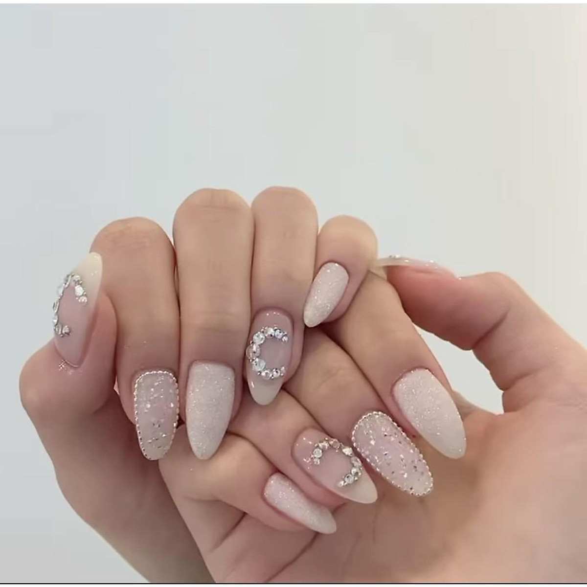 Sparkling rhinestone nail designs — design 23
