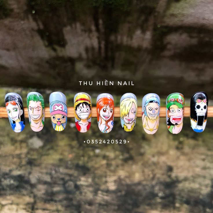 One piece anime nail designs — design 16