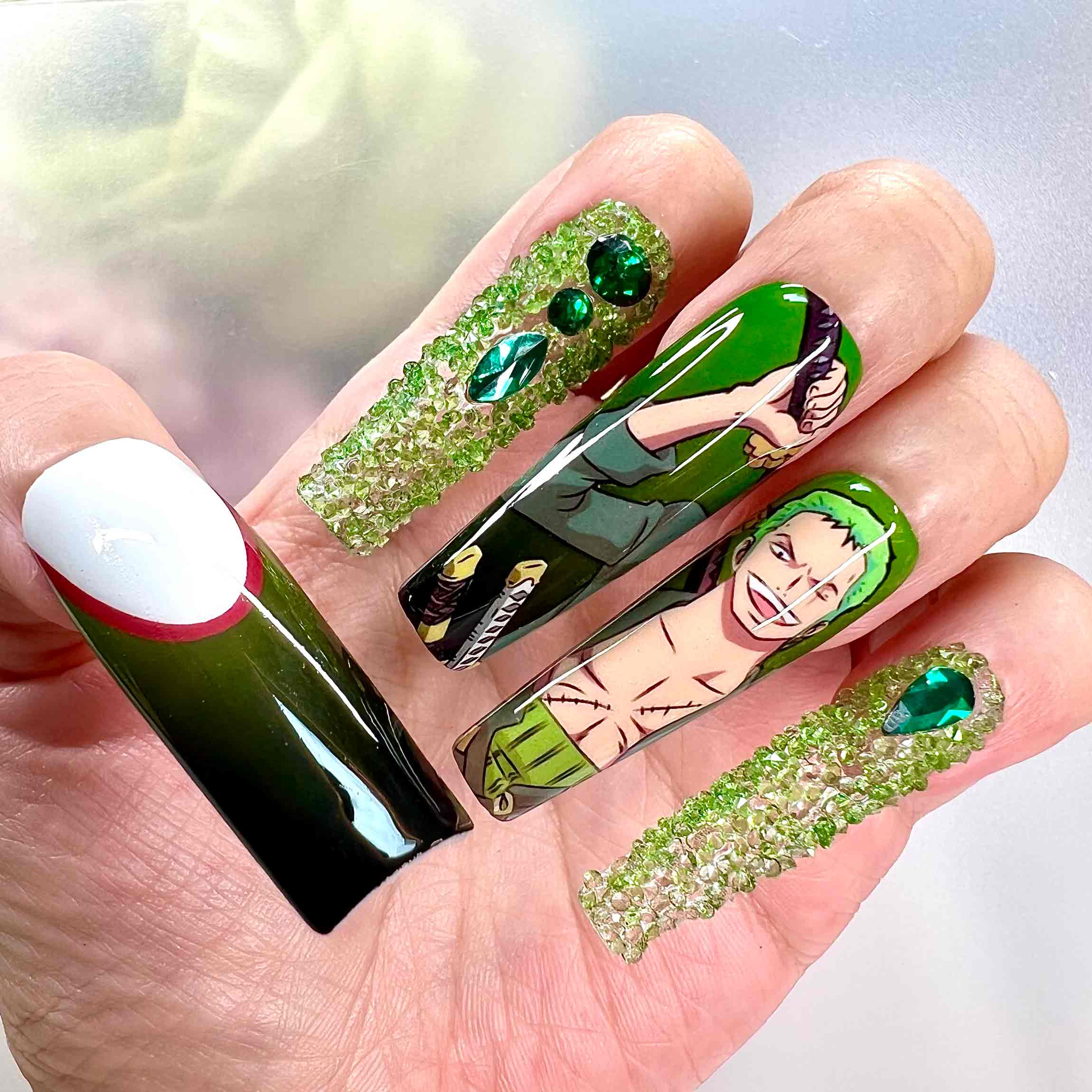 One piece anime nail designs — design 43