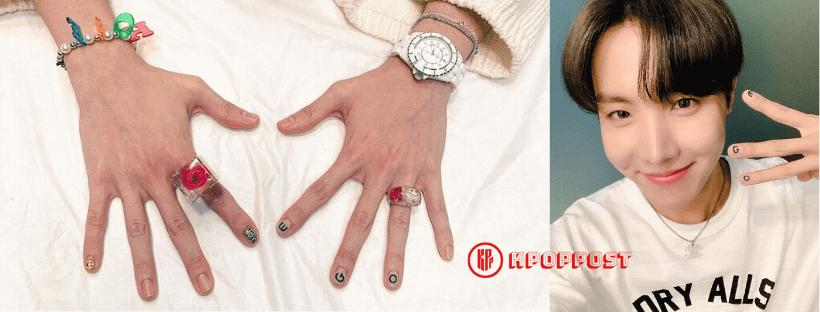 Bts-inspired nail designs for army — design 45