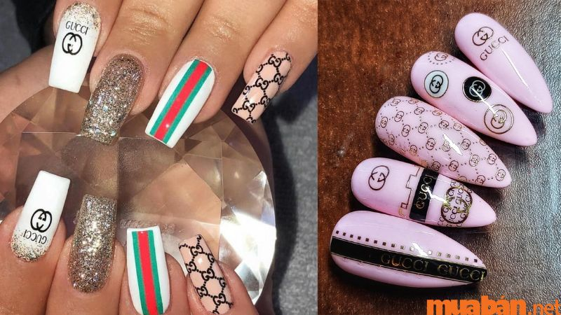 Luxury gucci-inspired nail designs — design 68