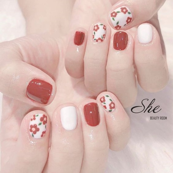 Một gợi ý về vẽ hoa văn nail đơn giản xinh xắn dành cho các cô nàng theo đuổi phong cách “kẹo ngọt”, dễ thương