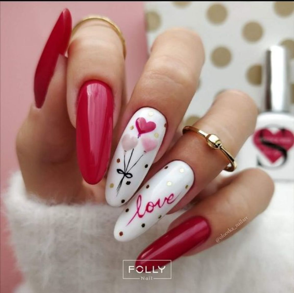 Romantic valentine nail designs — design 29