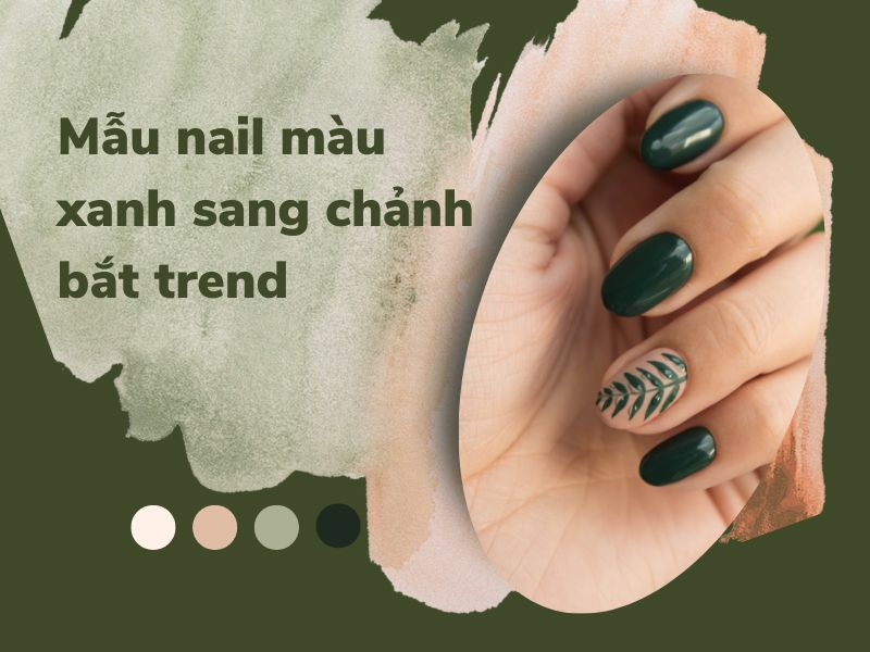 Teal nail designs — design 42