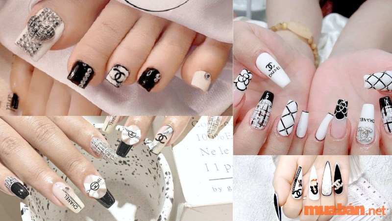 Elegant chanel-inspired nail designs — design 67