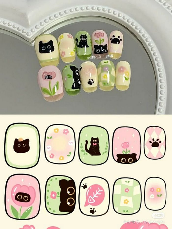 Cute cats bring a youthful and fresh atmosphere.