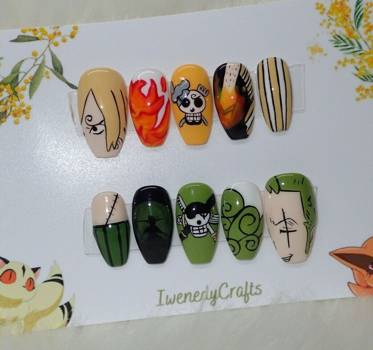 One piece anime nail designs — design 11