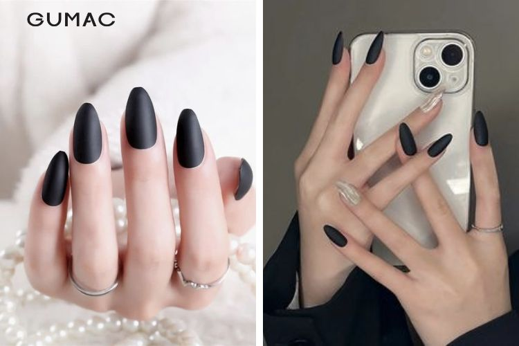Một điểm nhấn hoàn hảo cho vẻ ngoài của bạn – mẫu nail đỏ đen sẽ làm bạn tỏa sáng giữa đám đông