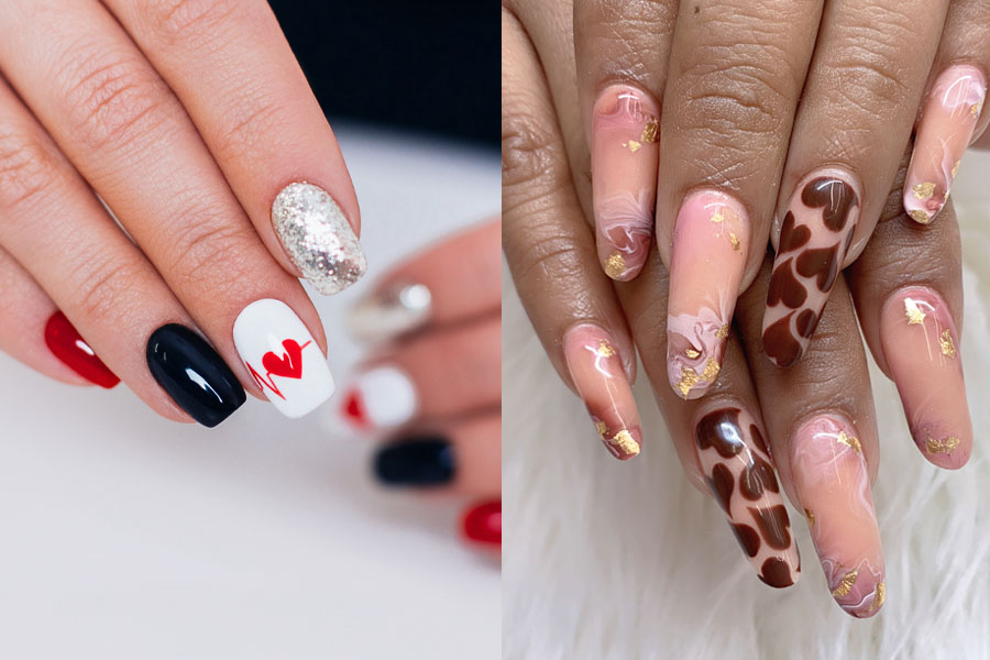 If you're looking for a way to express your love on Valentine's Day, try these unique Valentine nail designs