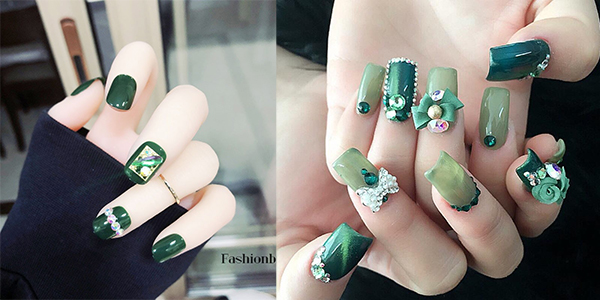 Teal nail designs with elegant styling, bold styling — design 3