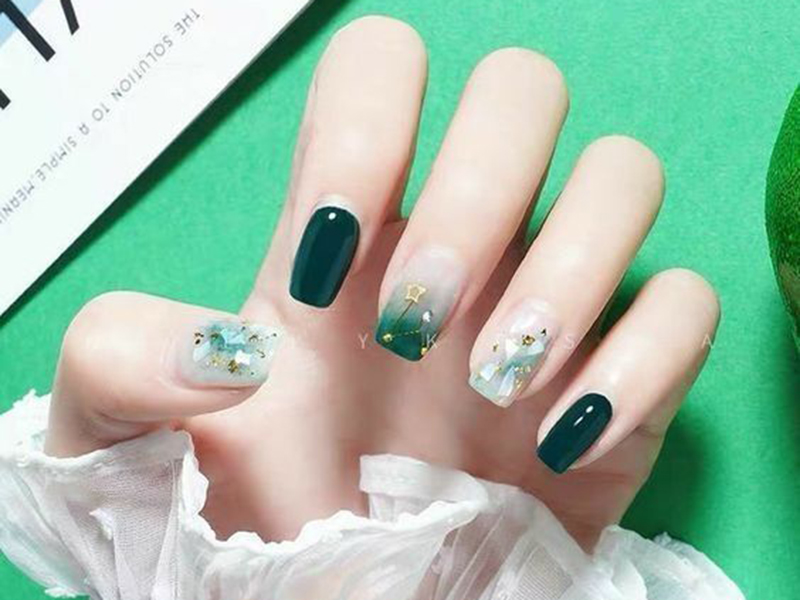 Teal nail designs — design 31