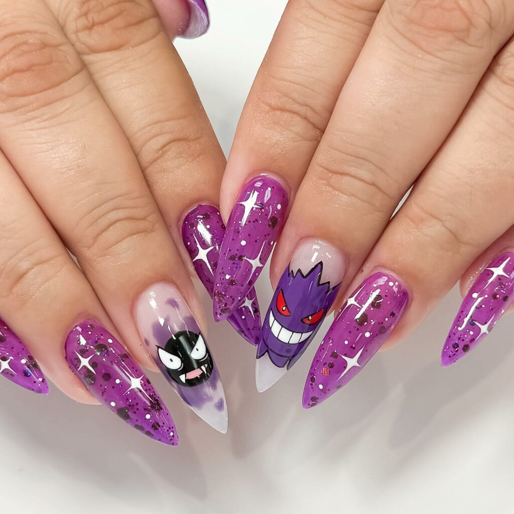 Hòa mình vào không gian độc đáo của nail anime, nơi sức sáng tạo không có giới hạn