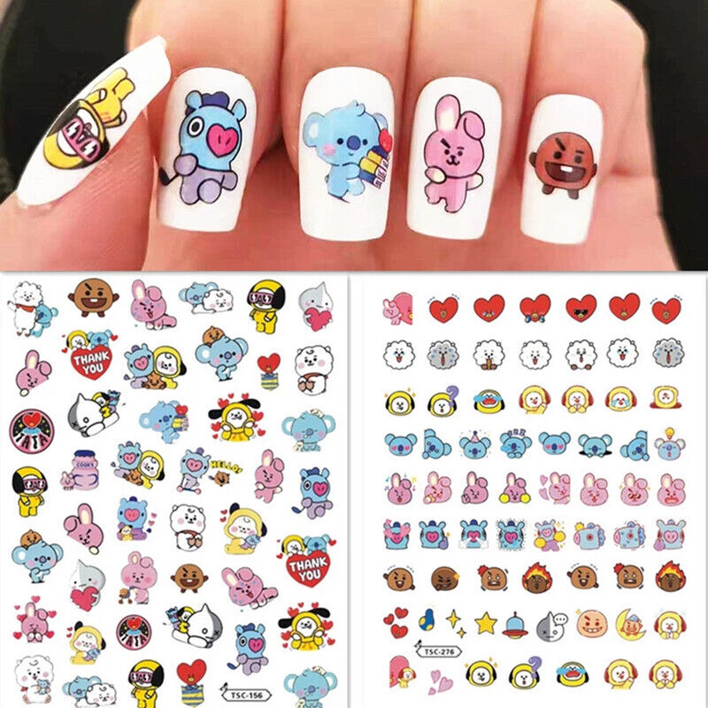 Bts-inspired nail designs for army — design 16